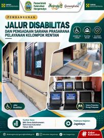 PEMKAL HARGOMULYO TINGKATKAN PELAYANAN INKLUSIF MELALUI PEMBANGUNAN JALUR DISABILITAS DAN PENGADAAN 